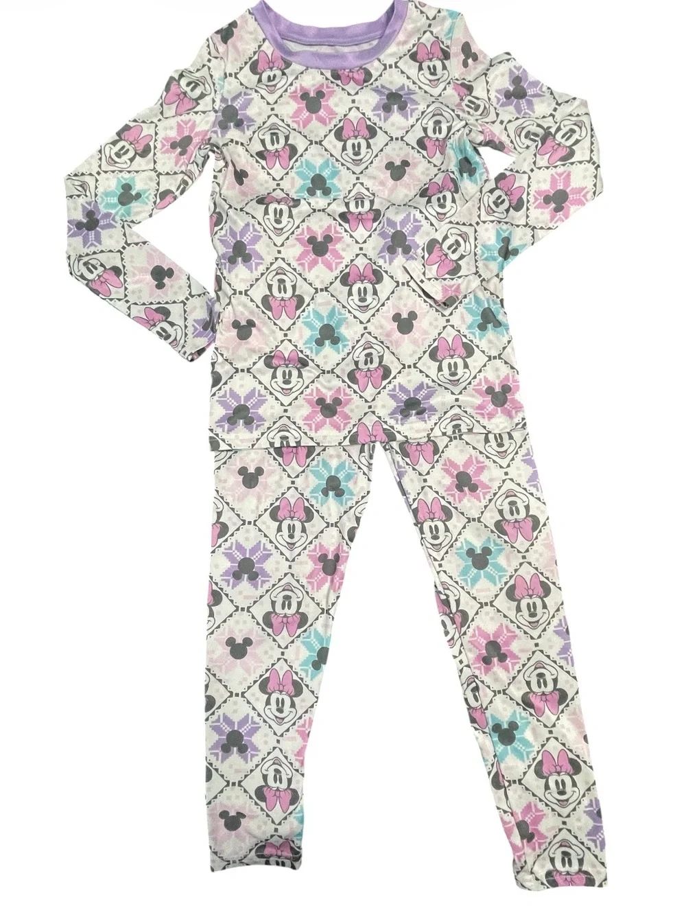 Cuddl Duds Minnie Mouse Layering Set in Pink, Purple & Teal
